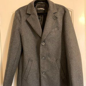 Express Overcoat, Men's Small, Gray